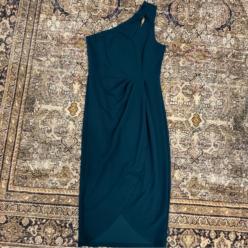 Teal One-Shoulder Dress